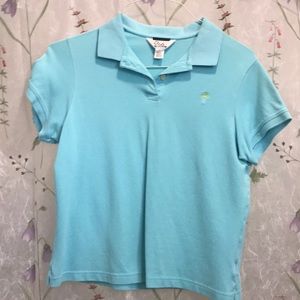 Blue polo shirt